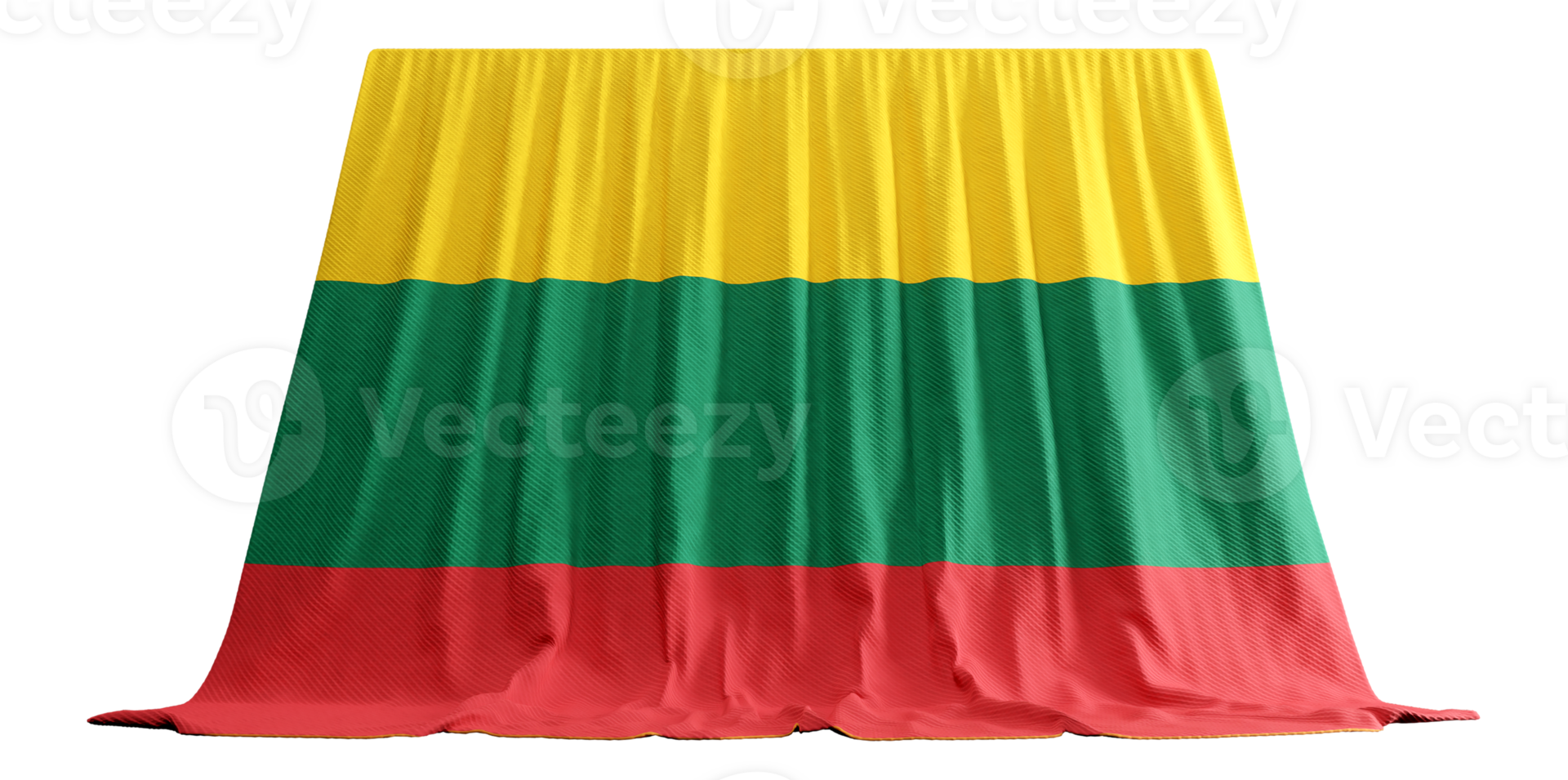 Lithuania Flag Curtain in 3D Rendering Celebrating Lithuania's Rich Heritage png