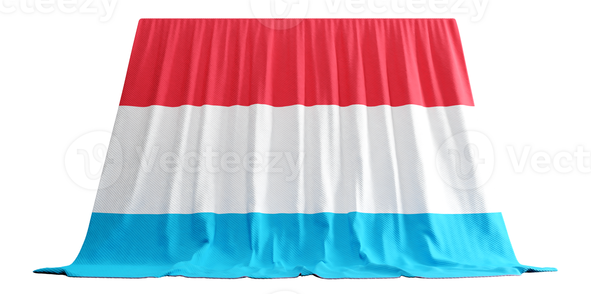 Luxembourg Flag Curtain in 3D Rendering Celebrating Luxembourg's Rich Heritage png