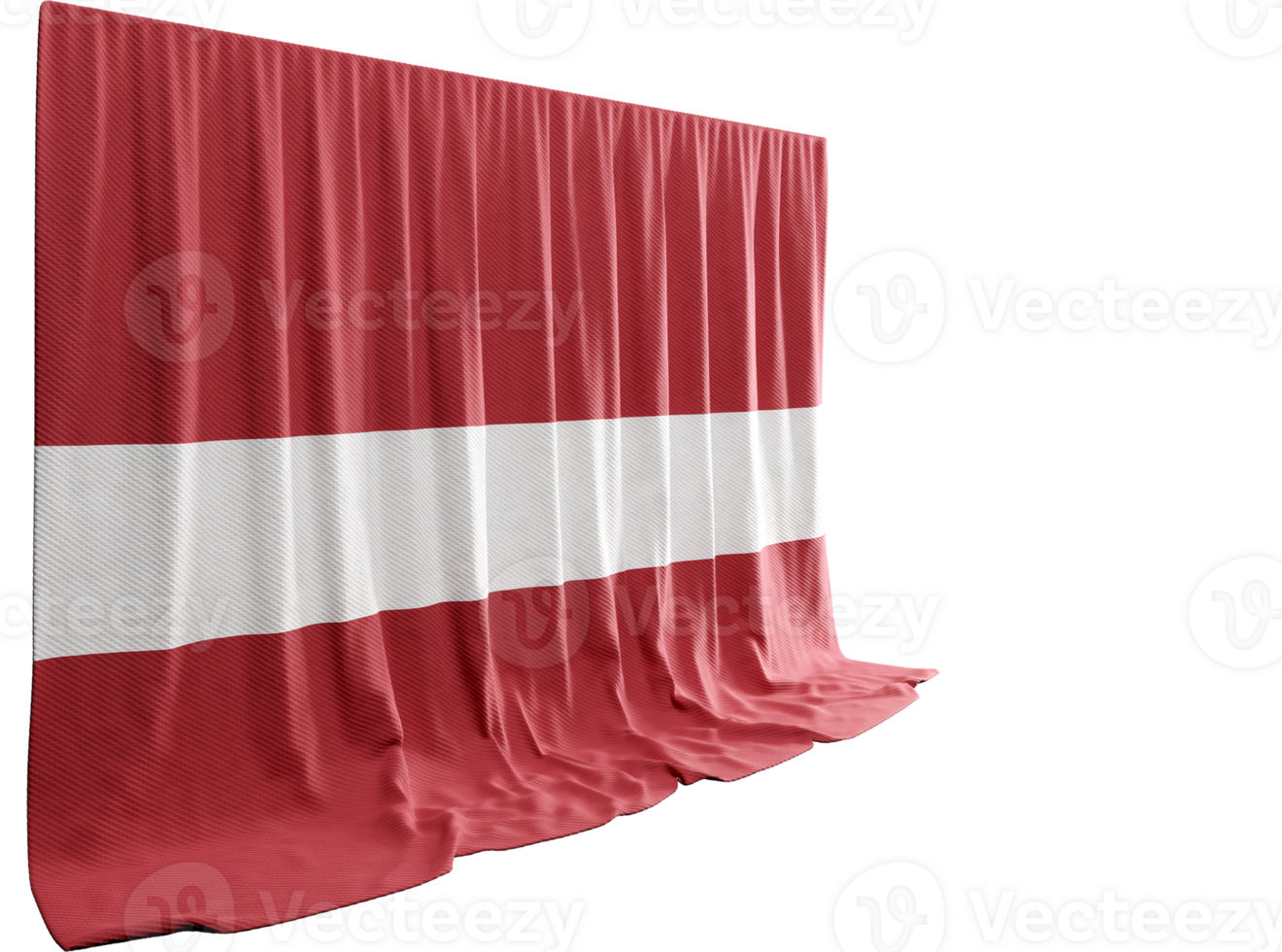 Latvian Flag Curtain in 3D Rendering Embracing Latvia's Cultural Richness png