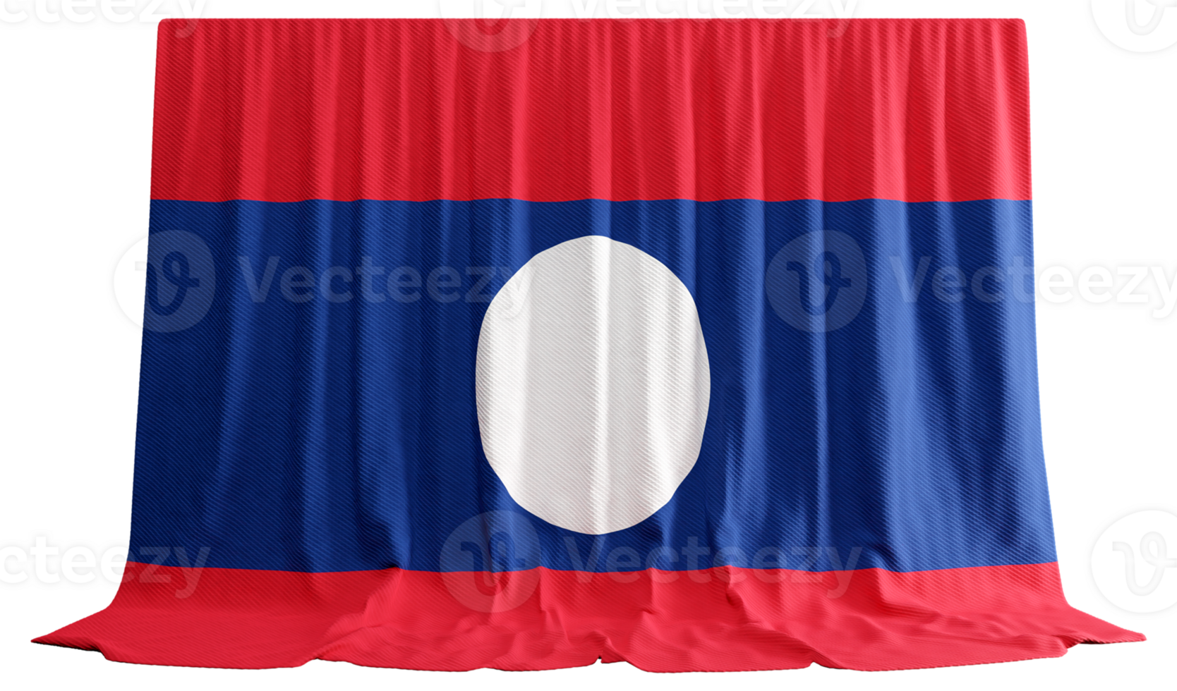Lao Flag Curtain in 3D Rendering Reflecting Laos' Beauty png