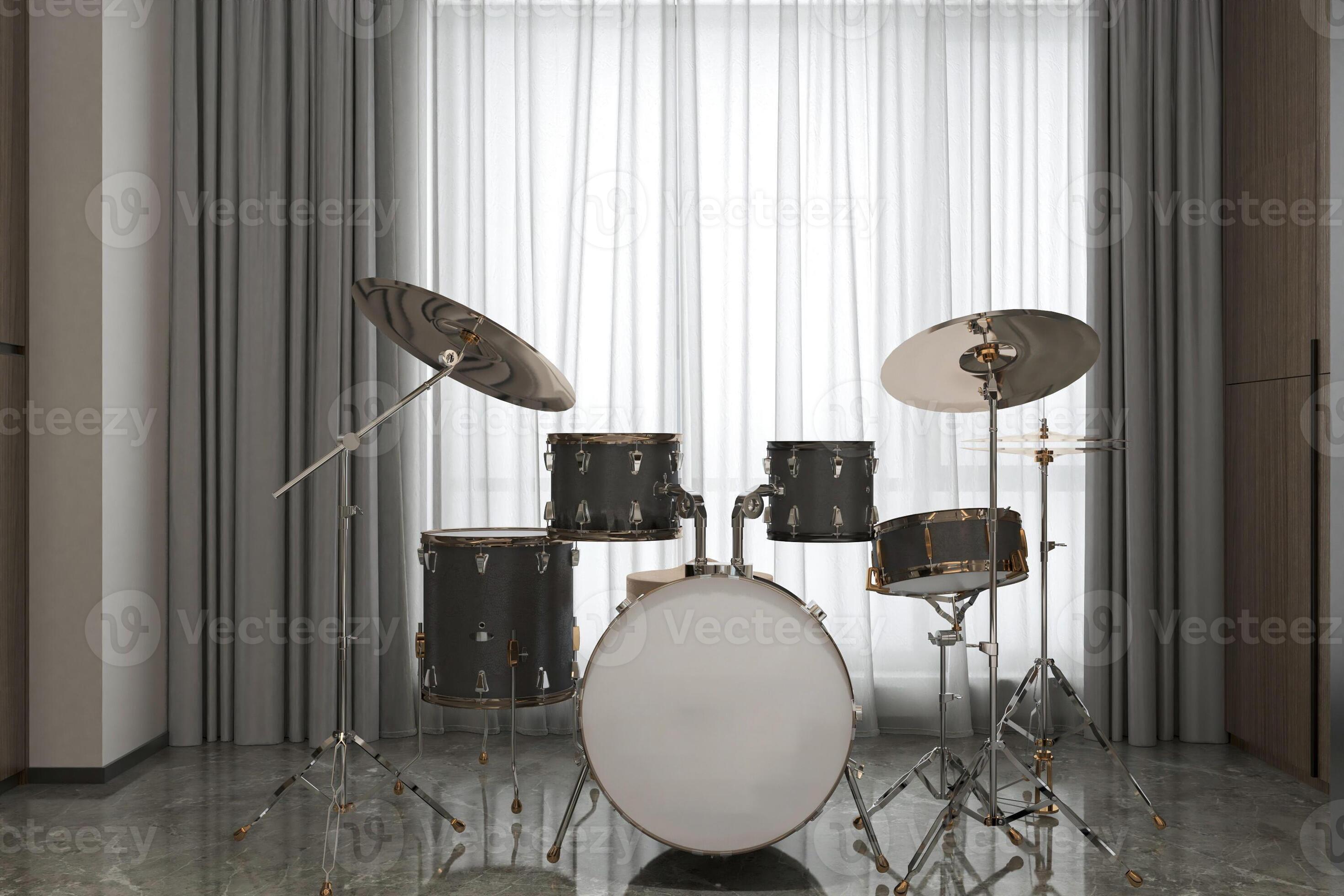 Electronic Drum kit Placement Beside Stylish Sofa for a Smart Living