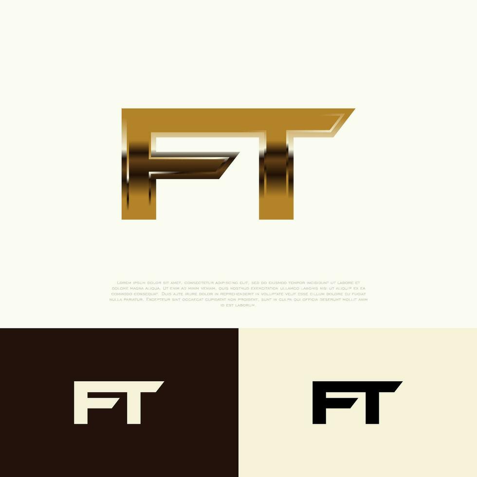FT Initial Modern Logo Exclusive Template for Brand Identity vector