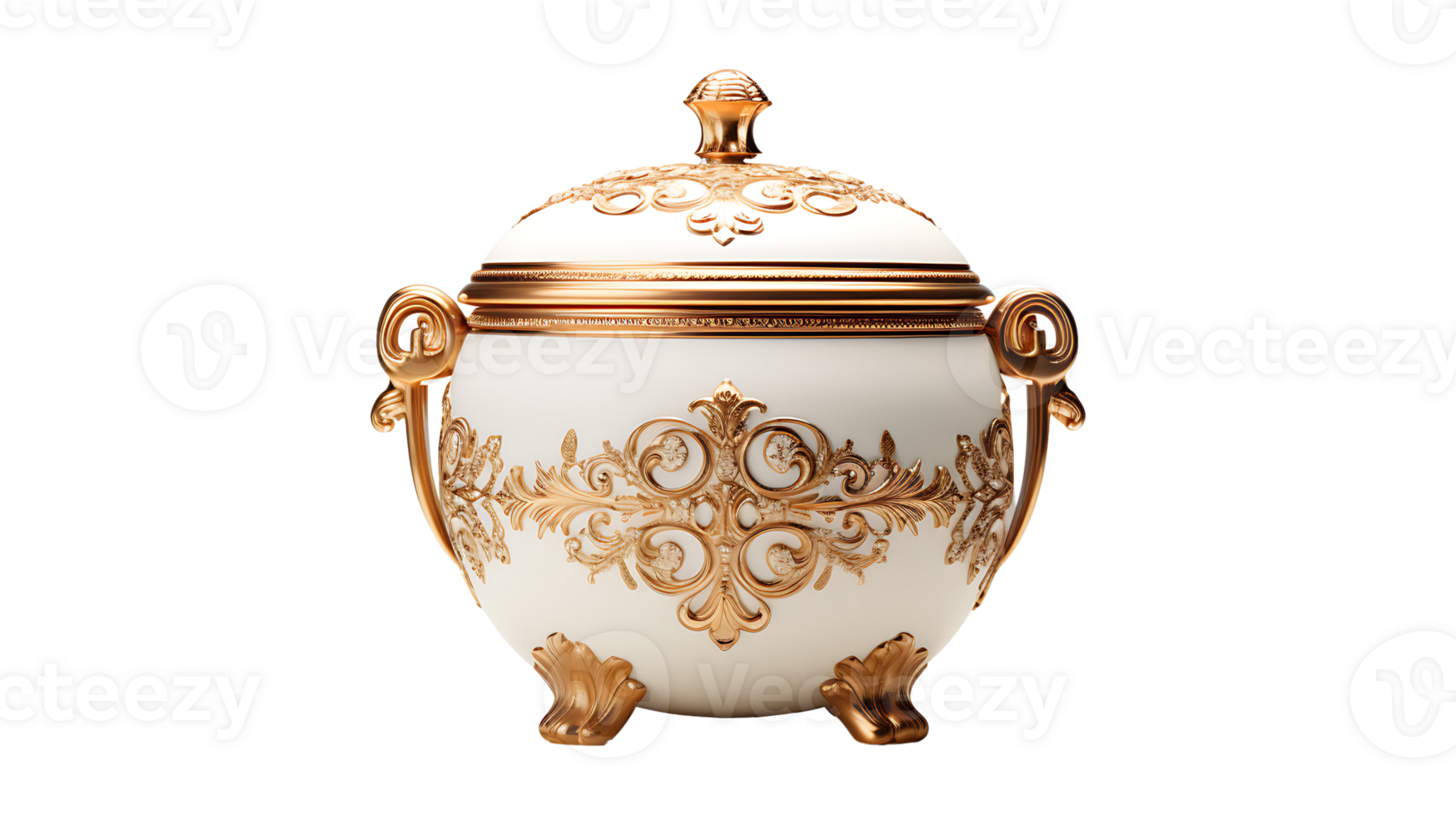 Luxury pot on transparent background. Beautiful pot png ai generated
