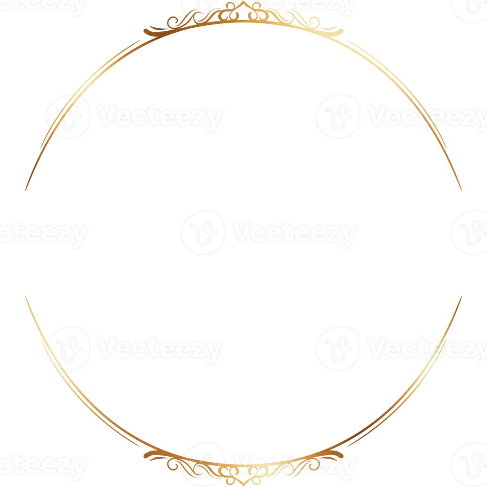 cadre de cercle d'or png