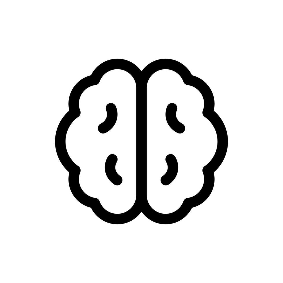 Brain icon in trendy flat style isolated on white background. Brain silhouette symbol for your website design, logo, app, UI. Vector illustration, EPS10.