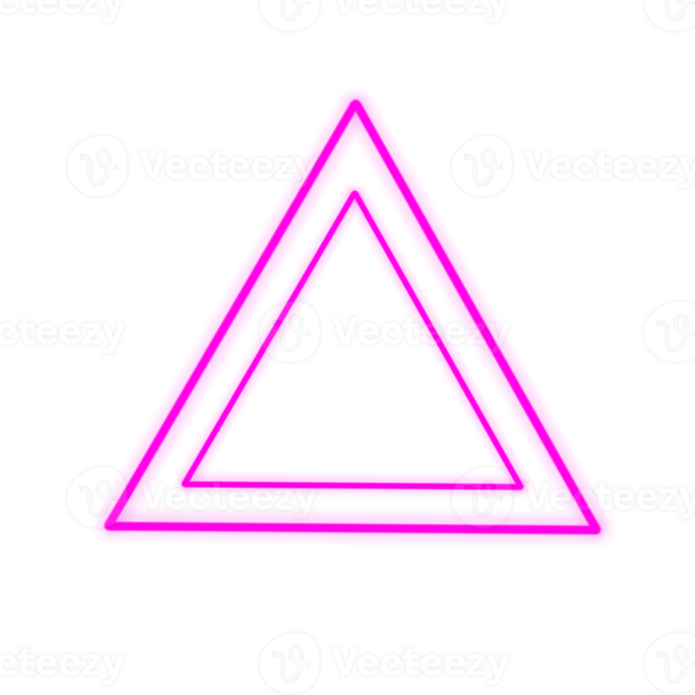 a pink triangle with a white background png