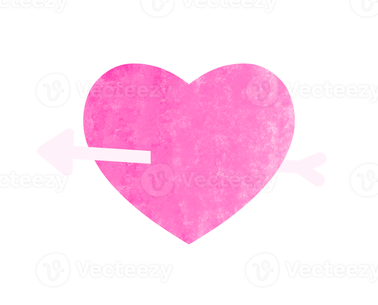 heart with arrow on transparent background png