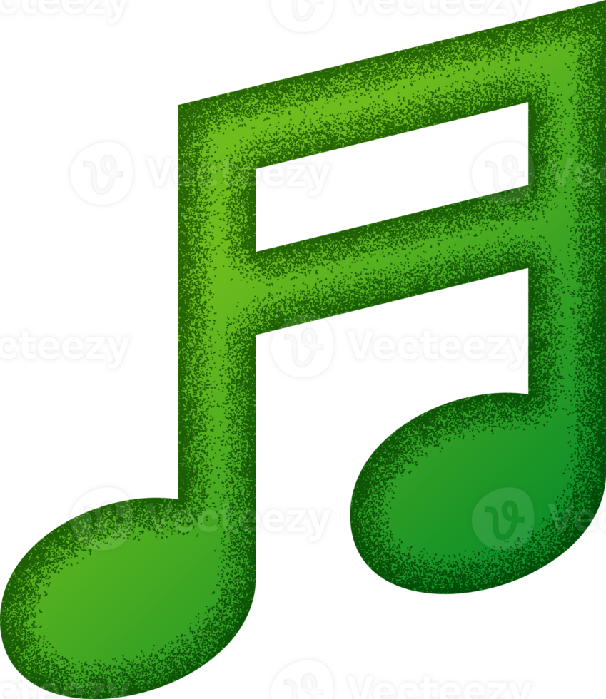 Music note icon isolated texture style illustration png