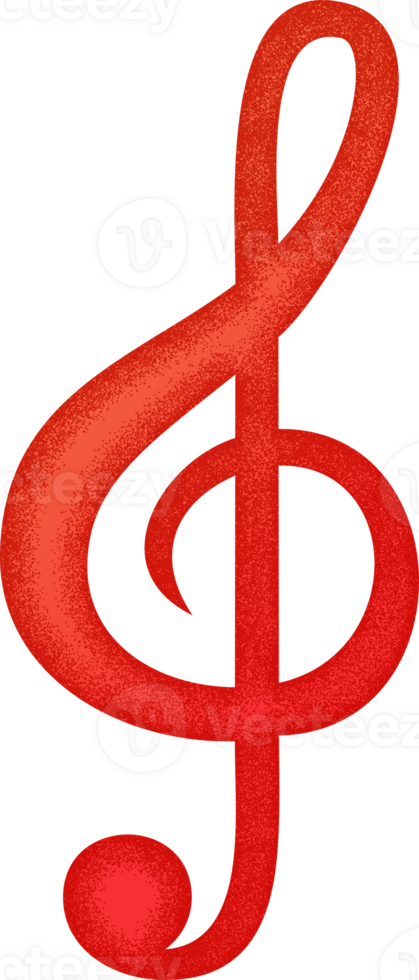 Musik- Hinweis Symbol isoliert Textur Stil Illustration png