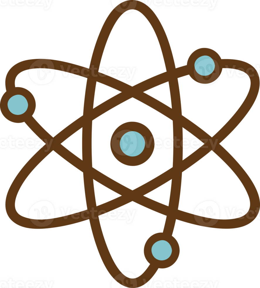 Atom icon cartoon isolated illustration png