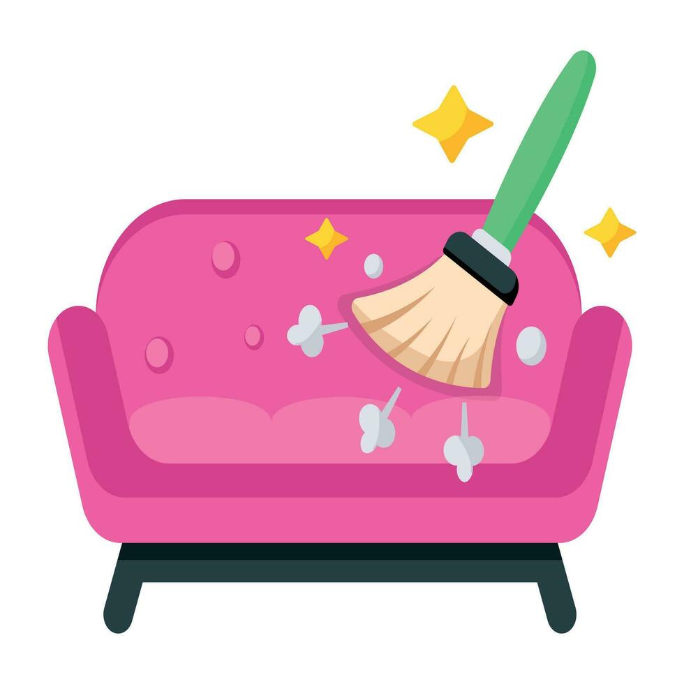 Trendy Couch Cleaning vector