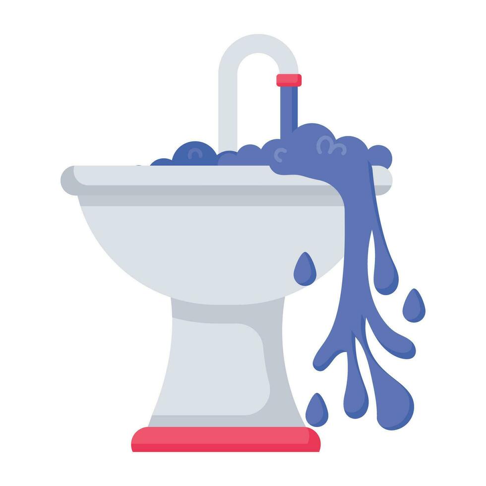 Trendy Basin Overflow vector