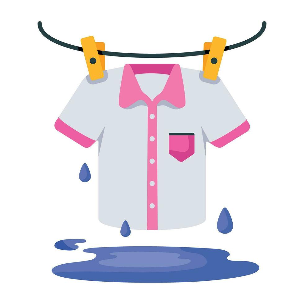 Trendy Wet Shirt vector