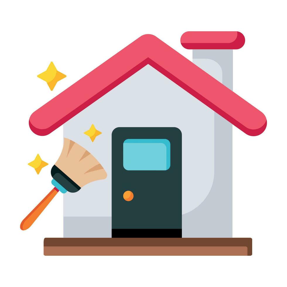Trendy Home Cleaning vector
