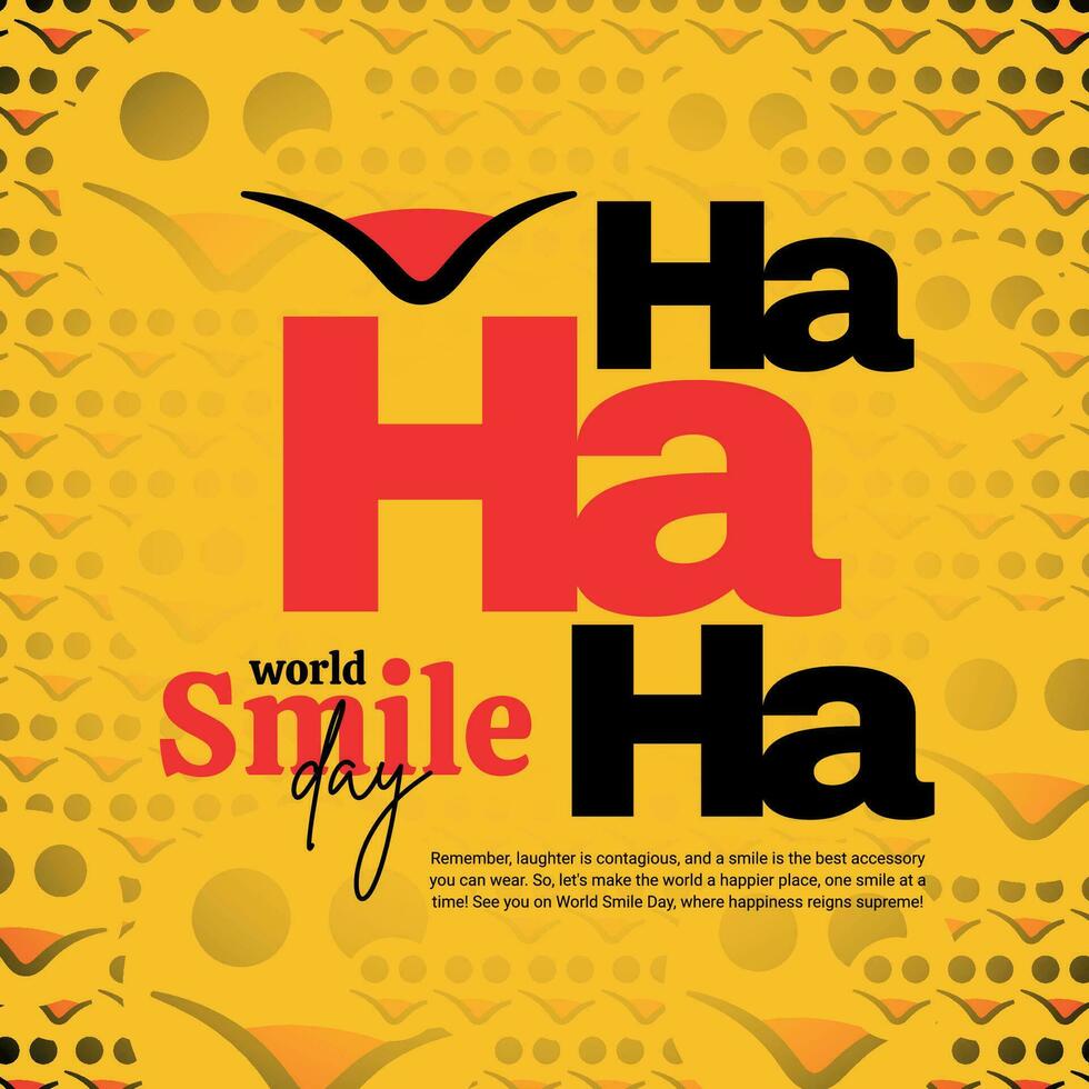 World Smile Day event celebration Social Media Post banner template vector