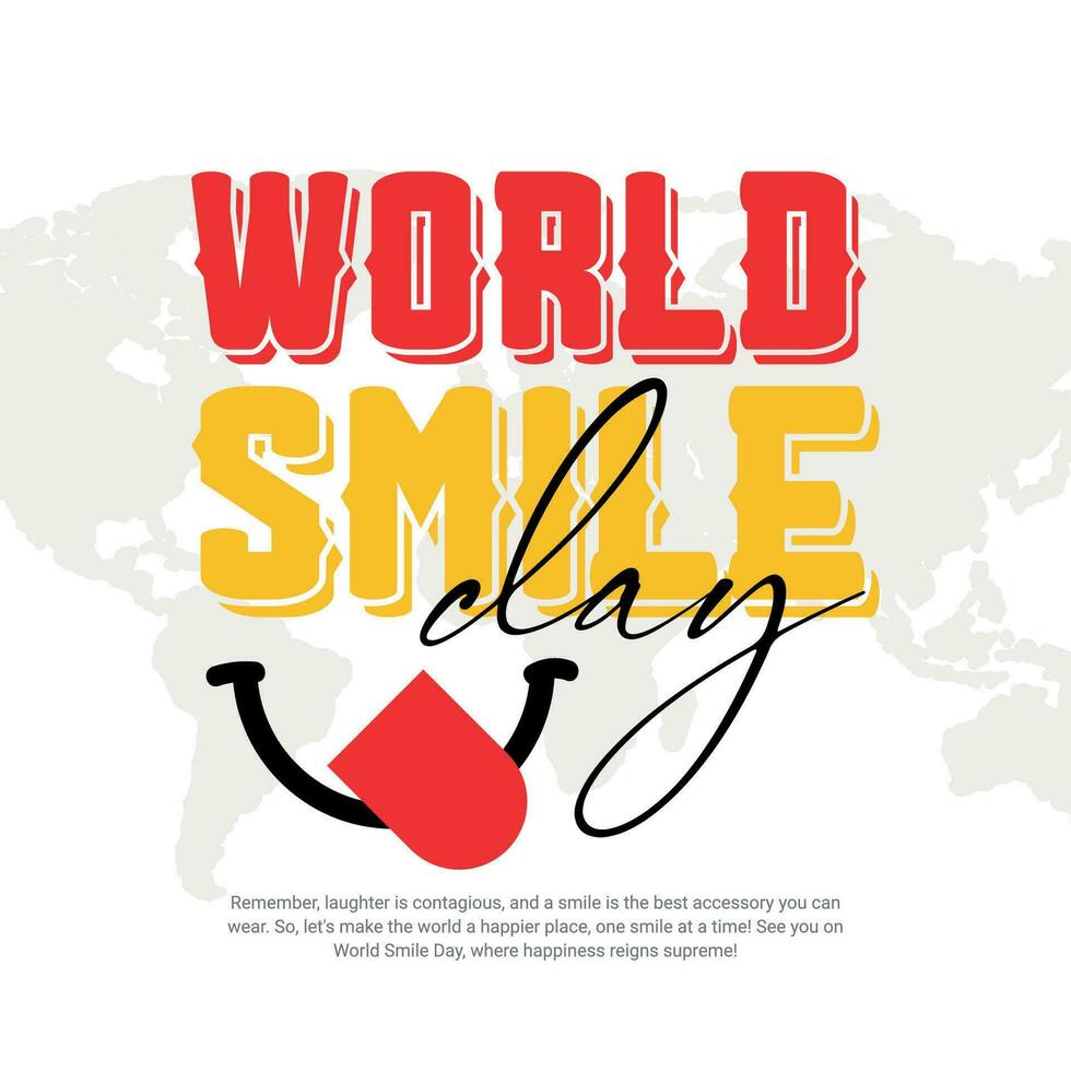 World Smile Day event celebration Social Media Post banner template vector