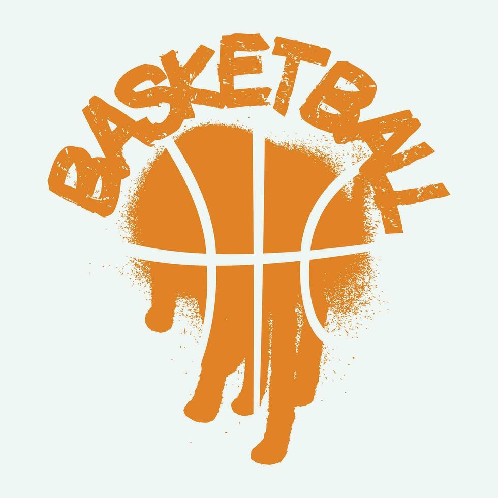 Basketball Illustration typography for t shirt, poster, logo, sticker, or apparel merchandise vector