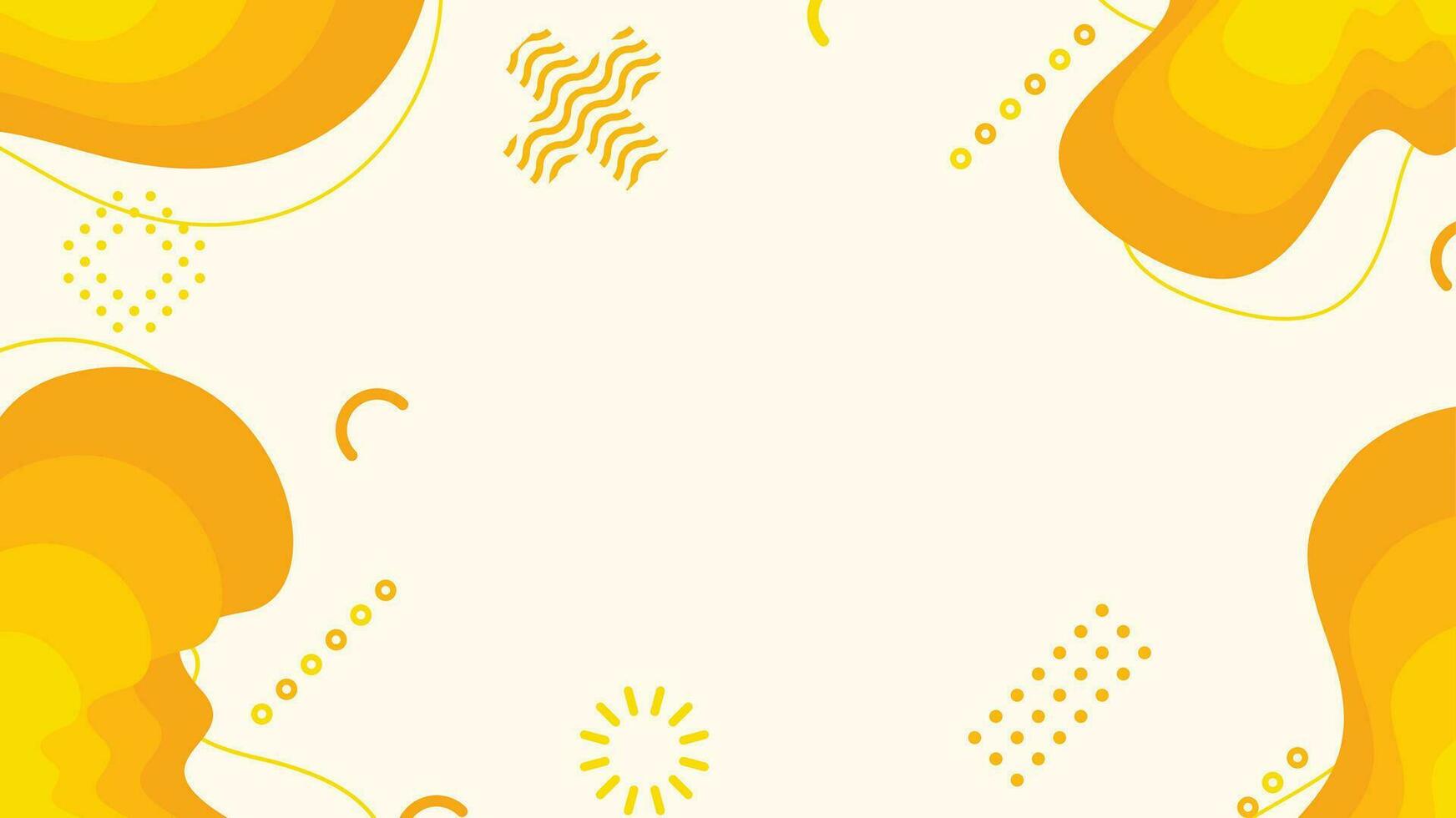 white and yellow dynamic fluid shapes abstract background vector