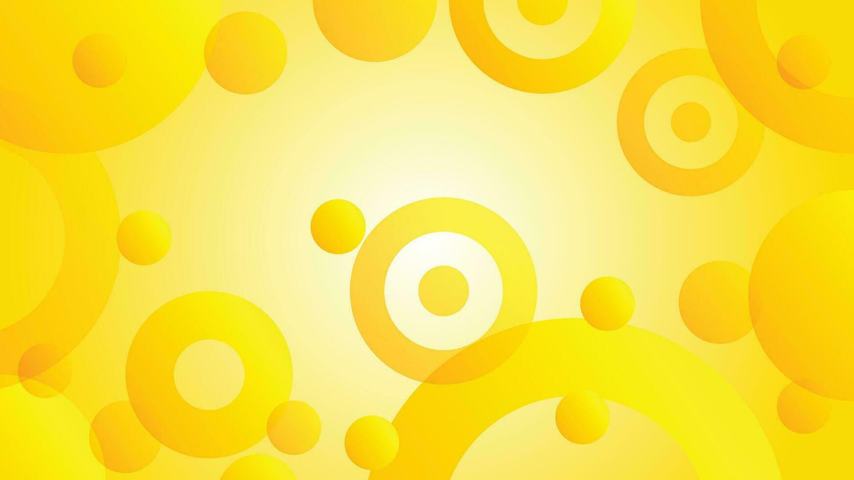 white and yellow dynamic circle shapes abstract background vector