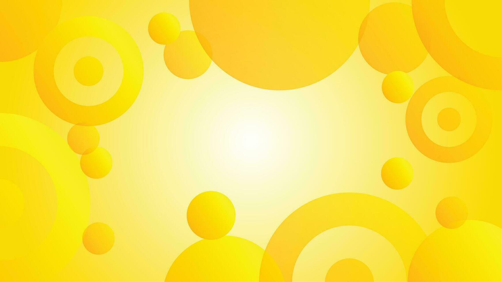 white and yellow dynamic circle shapes abstract background vector