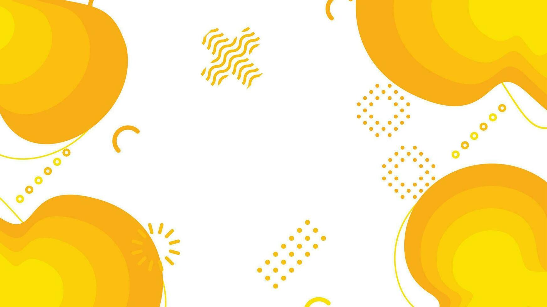 white and yellow dynamic fluid shapes abstract background vector