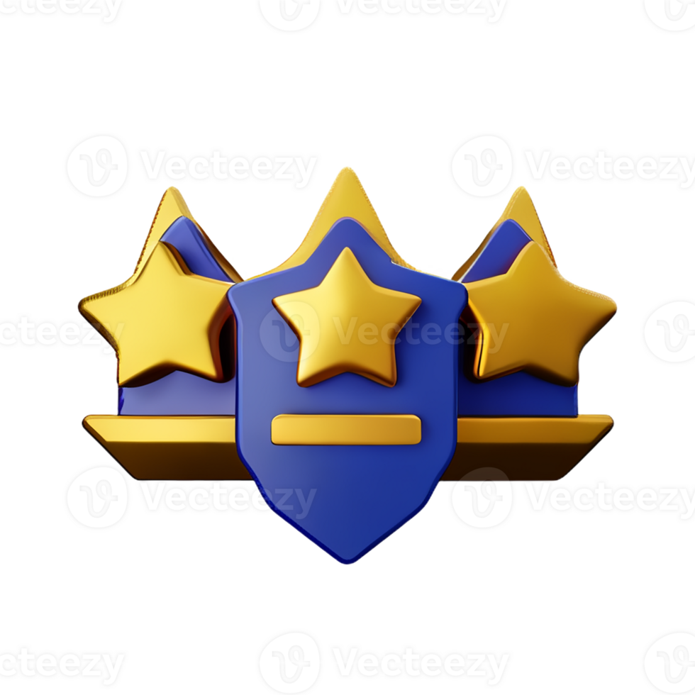 review 5 star 3d rendering icon illustration png