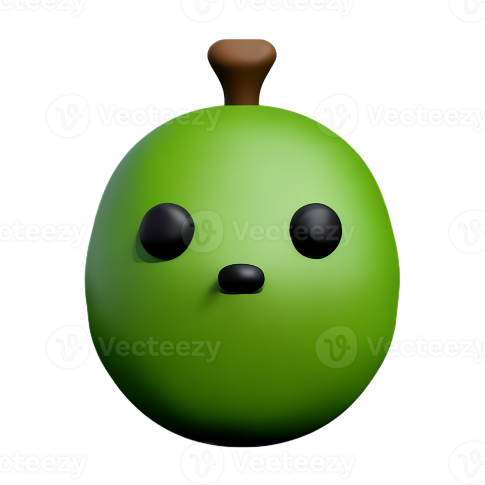 kiwi 3d rendering icon illustration png