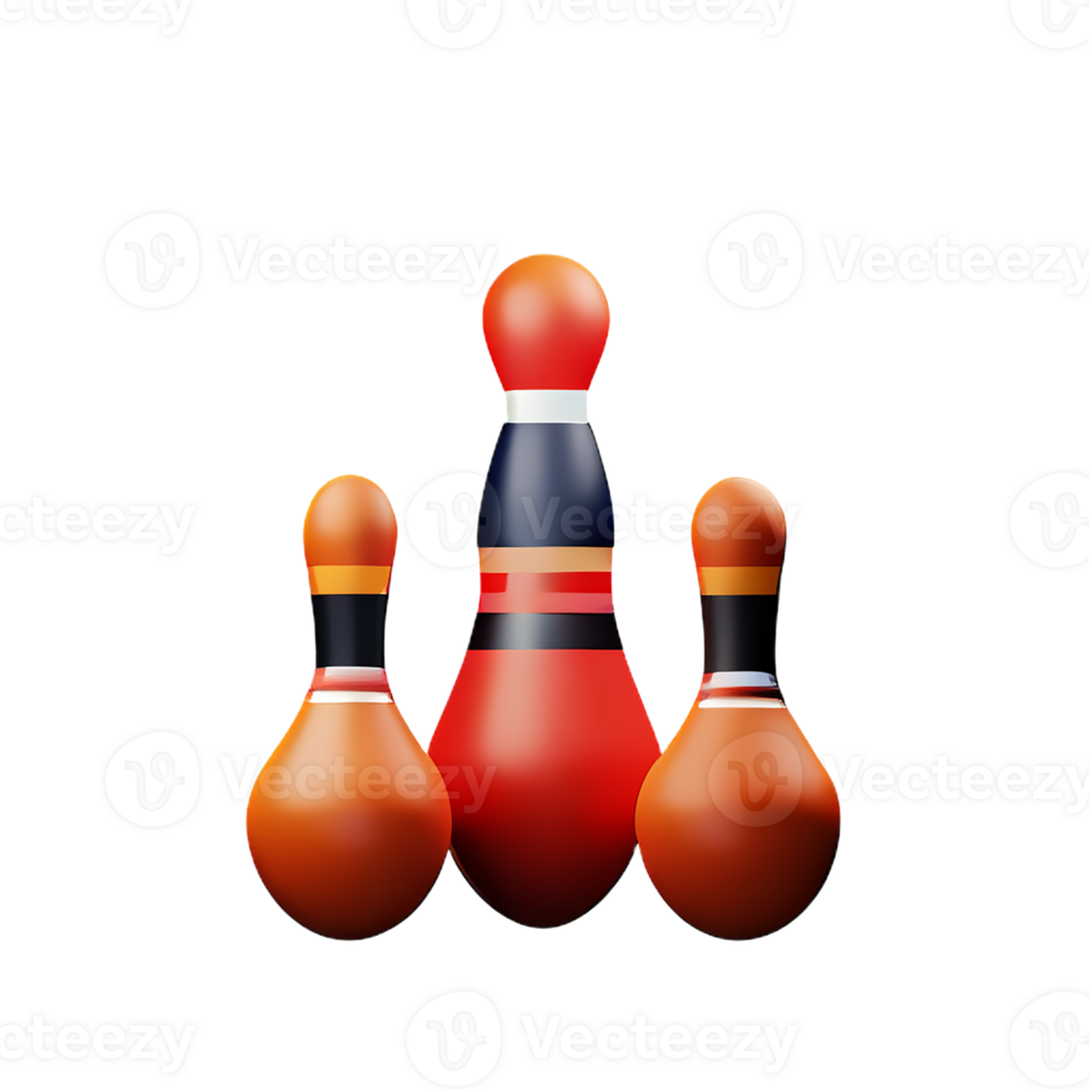 bowling 3d rendering icon illustration png