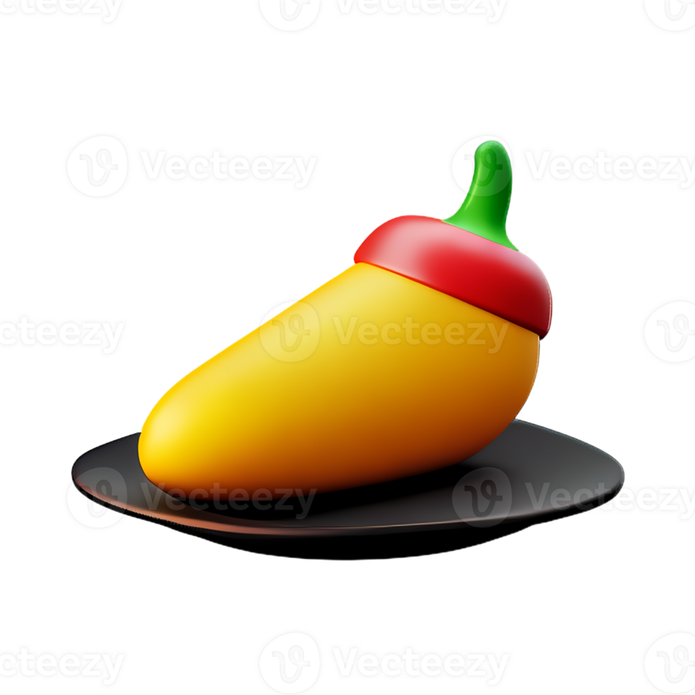 chili 3d rendering icon illustration png