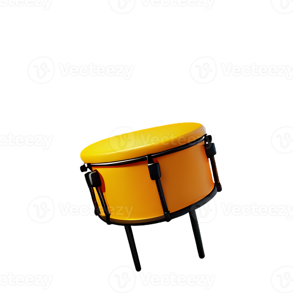 drum 3d rendering icon illustration png