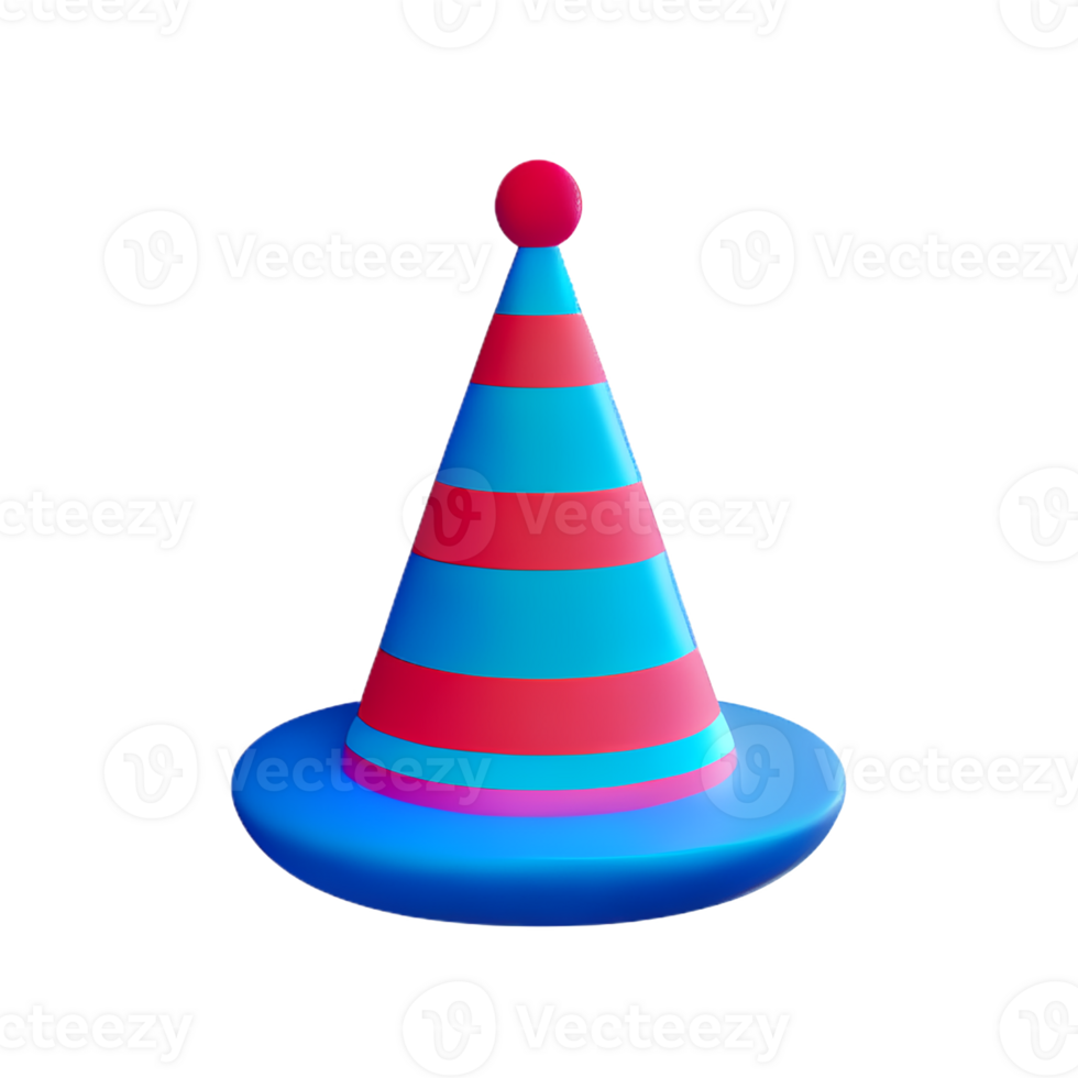 party hat 3d rendering icon illustration png