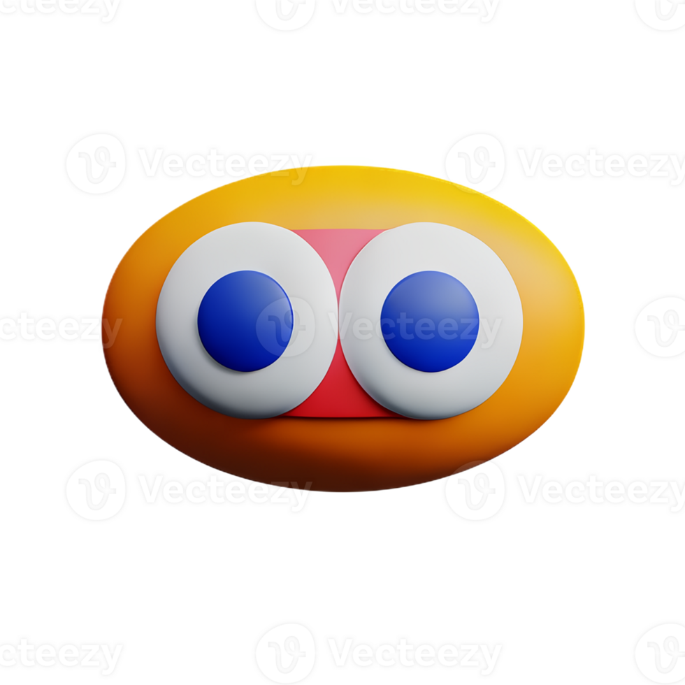 cartoon eyes 3d rendering icon illustration png