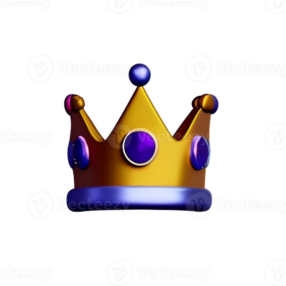 queen crown 3d rendering icon illustration png