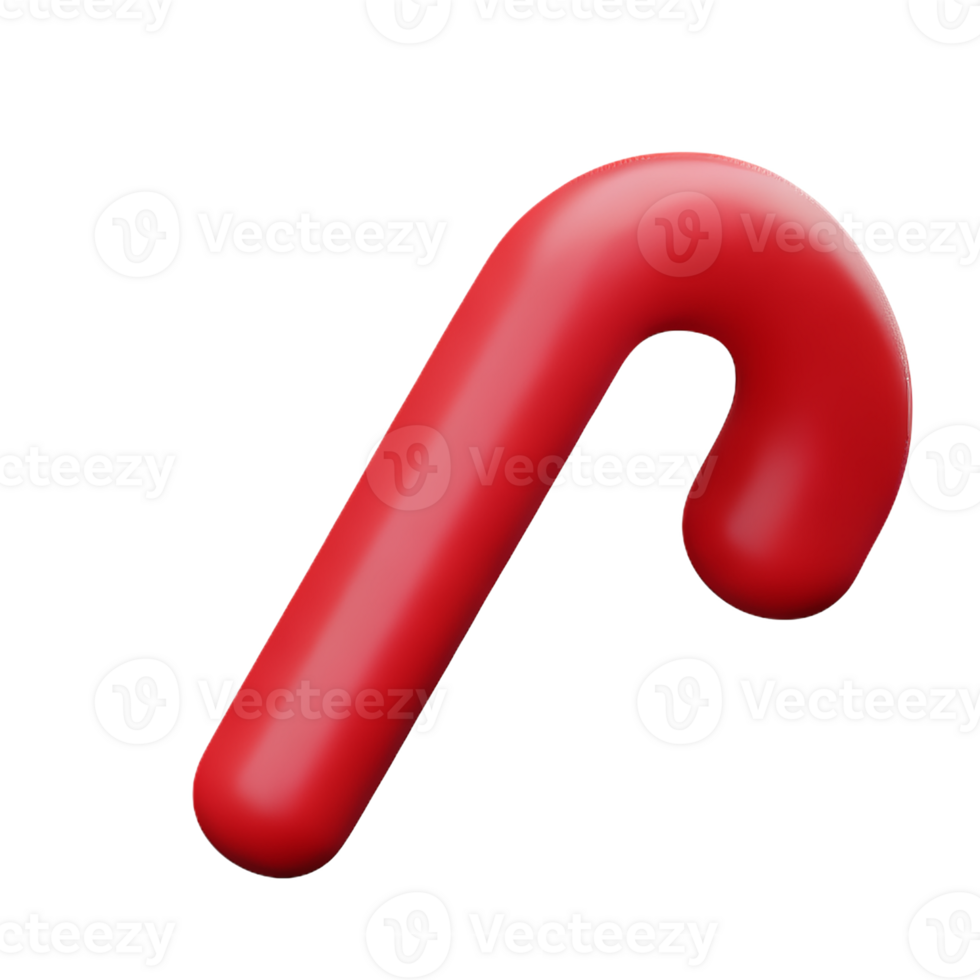 candy cane 3d rendering icon illustration png