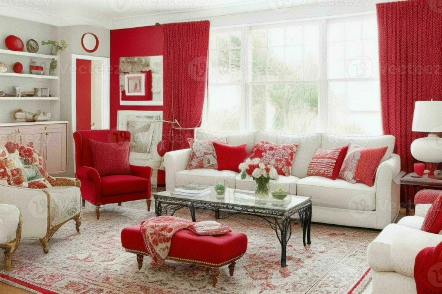 Eclectic style living room design. Pro Photo