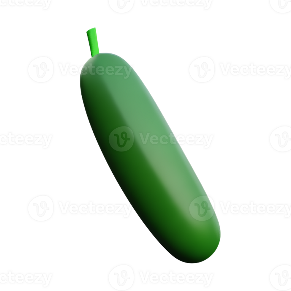 cucumber 3d rendering icon illustration png