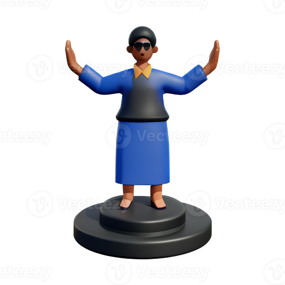 standbeeld 3d renderen icoon illustratie png