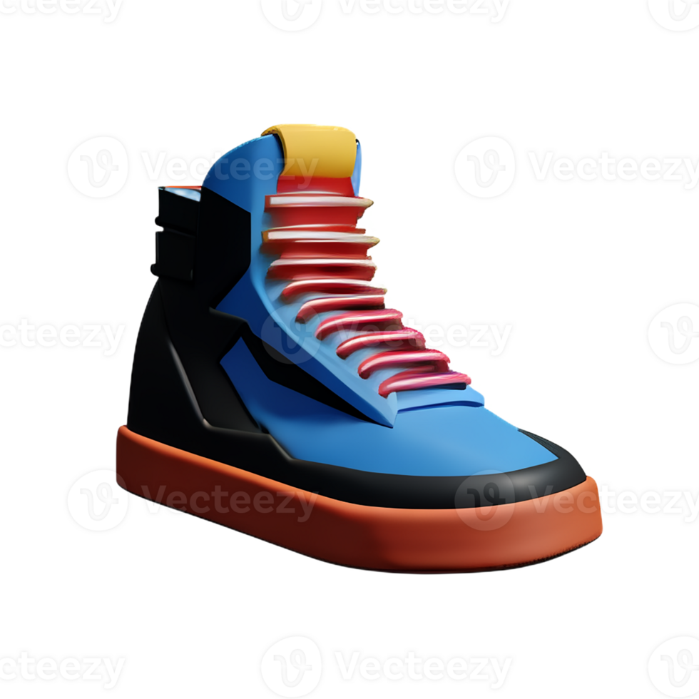 sneakers 3d rendering icon illustration png