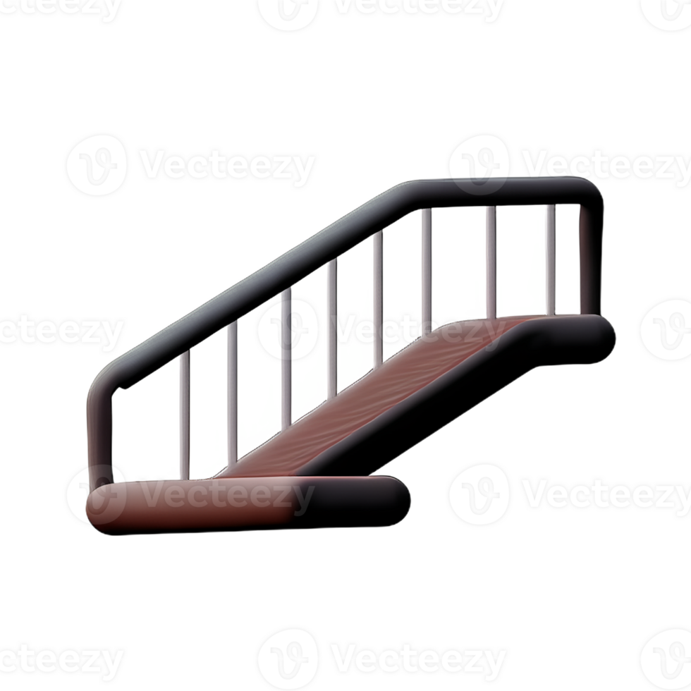 stairs 3d rendering icon illustration png