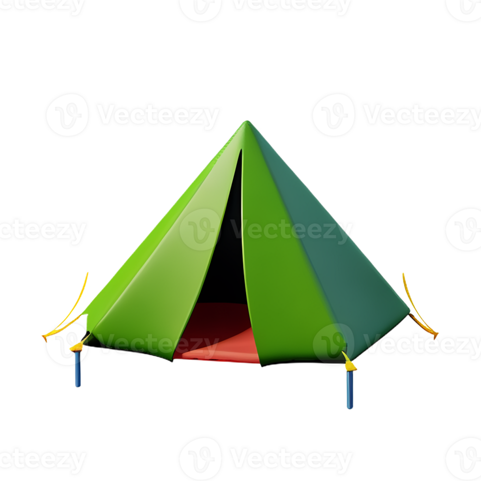 tent 3d rendering icon illustration png