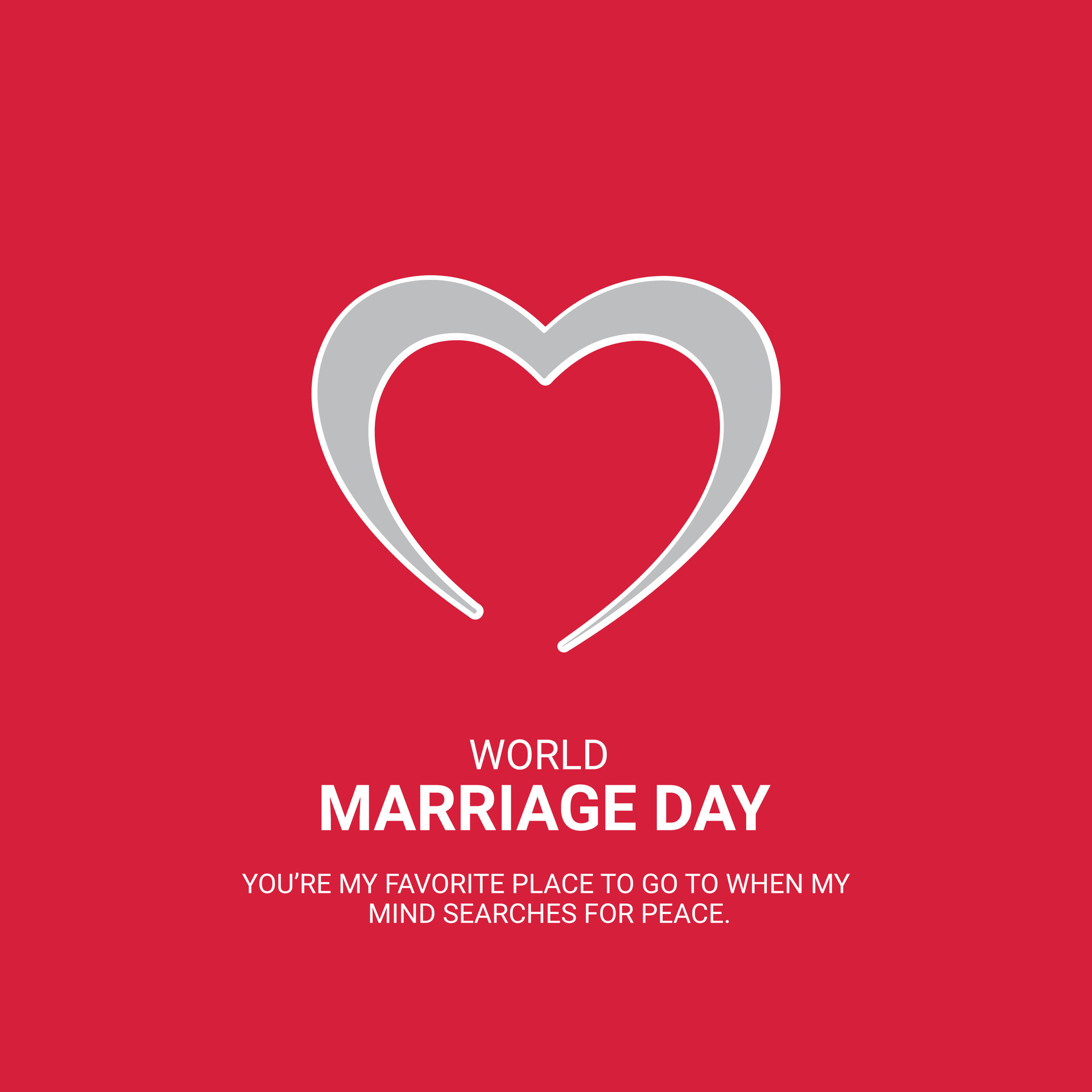World Marriage day. Marriage day creative design for banner, poster