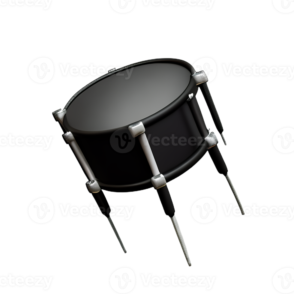 drum 3d rendering icon illustration png