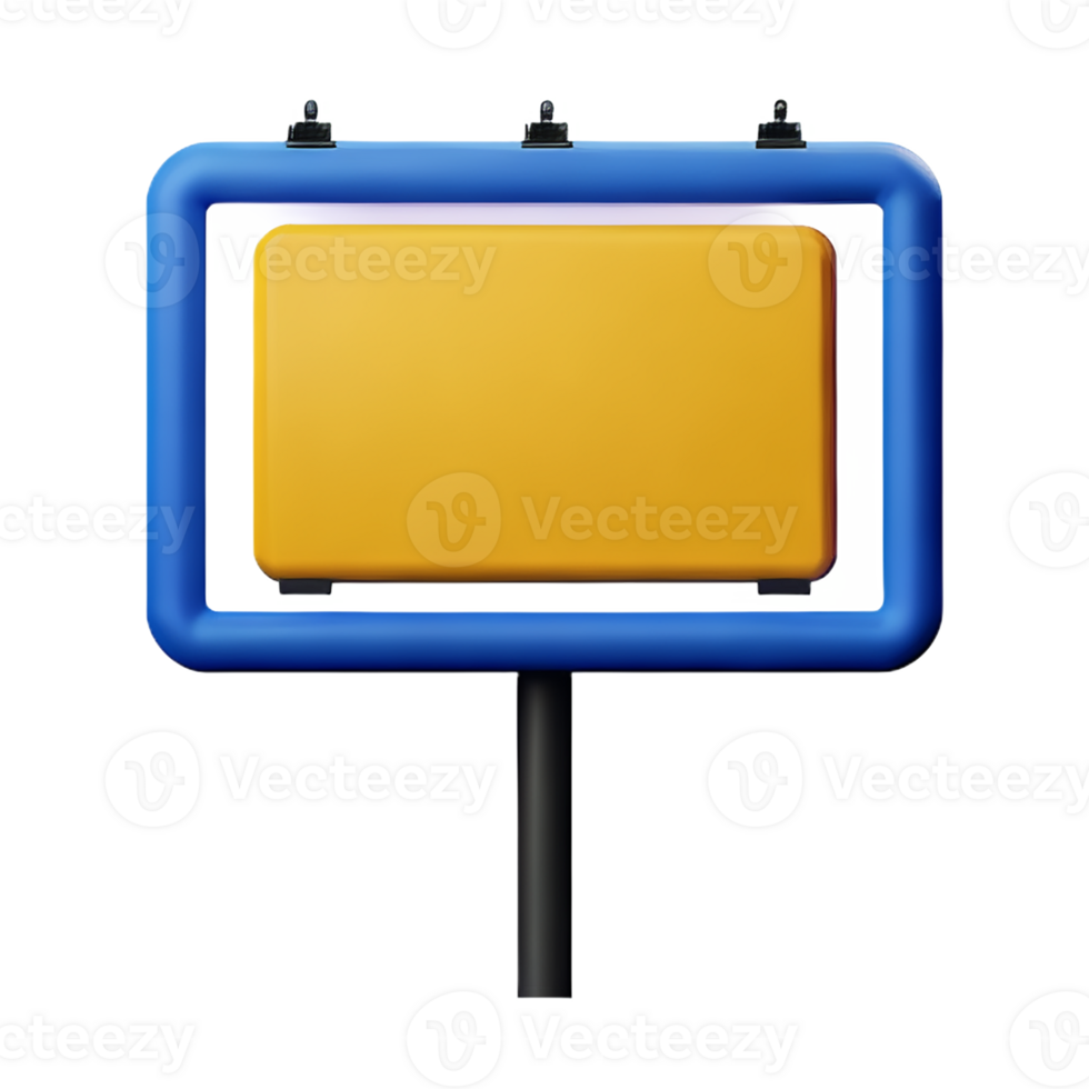 billboard 3d rendering icon illustration png