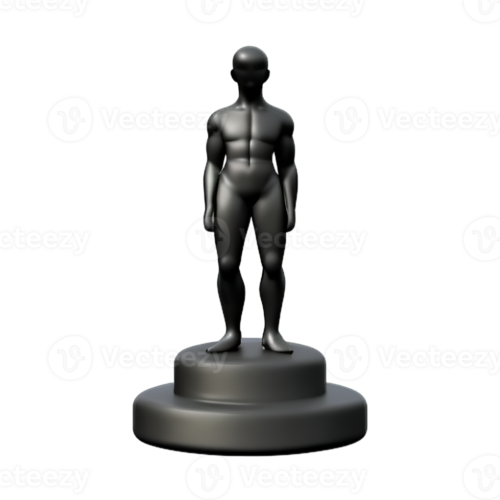 statue 3d rendering icon illustration png