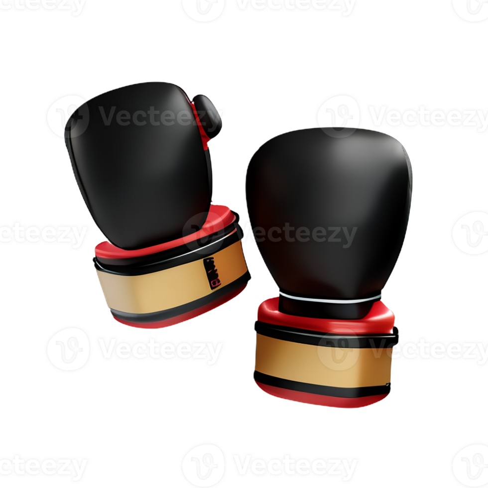 boxing gloves 3d rendering icon illustration png