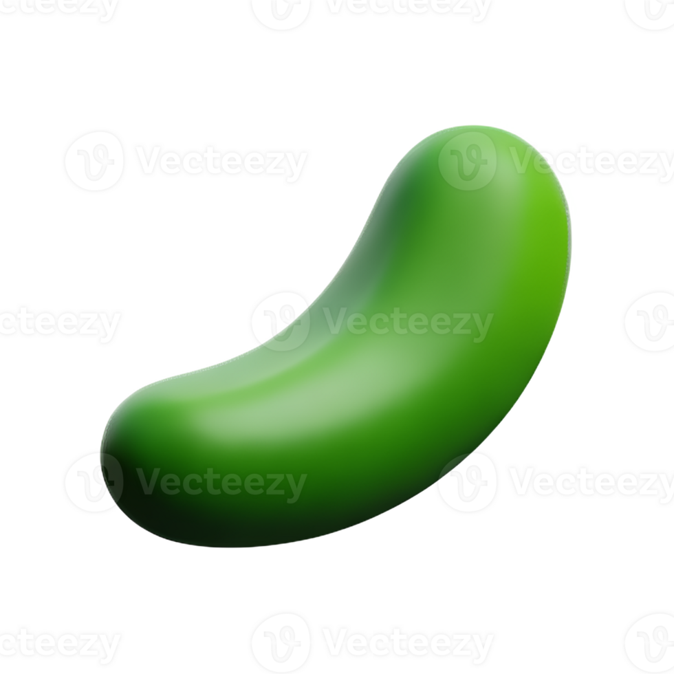 cucumber 3d rendering icon illustration png