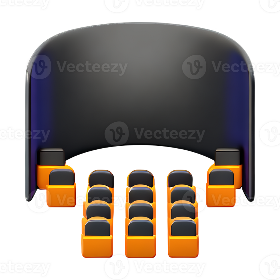 theater 3d rendering icon illustration png