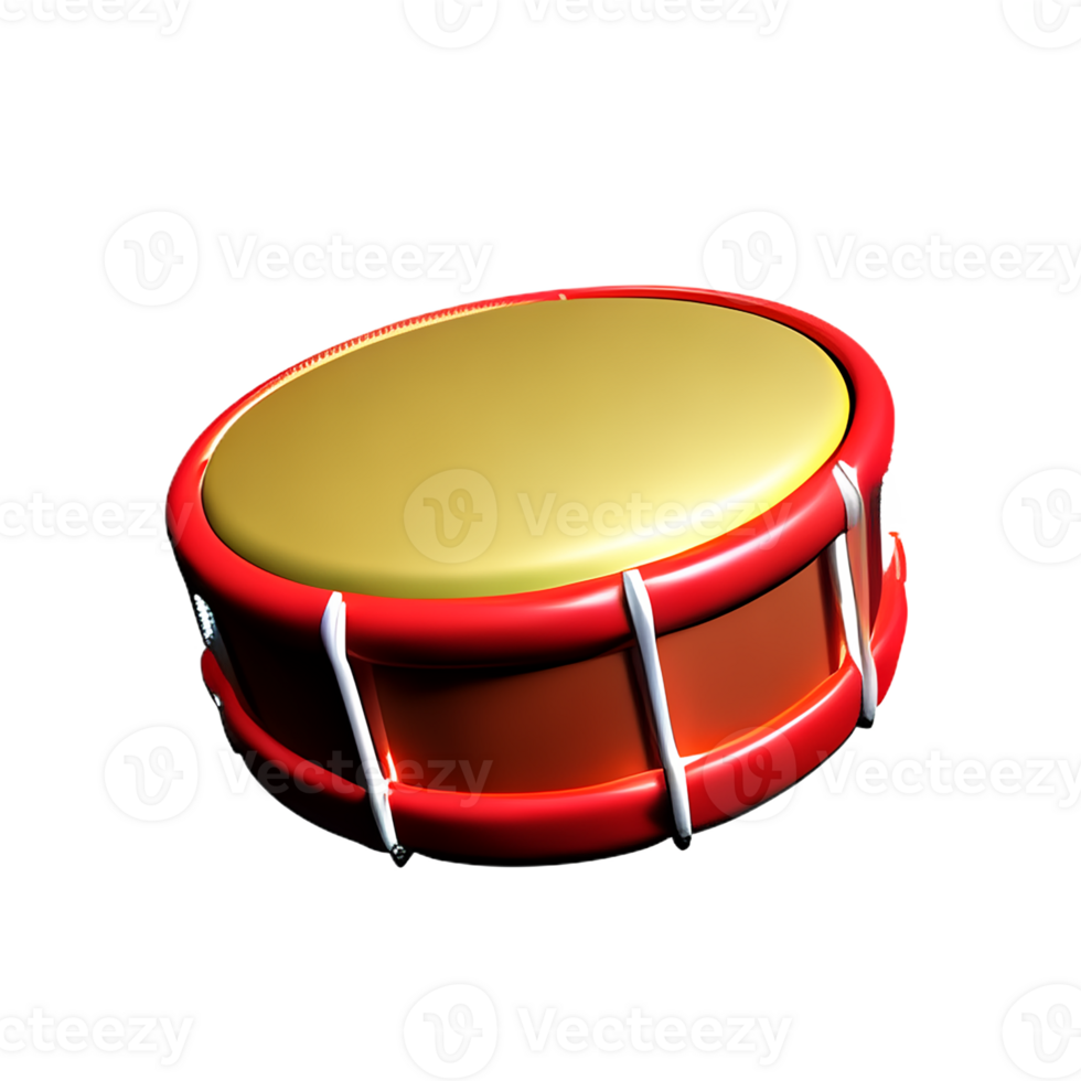 drum 3d rendering icon illustration png