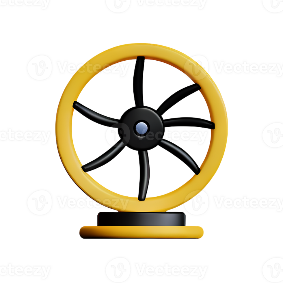fan 3d rendering icon illustration png