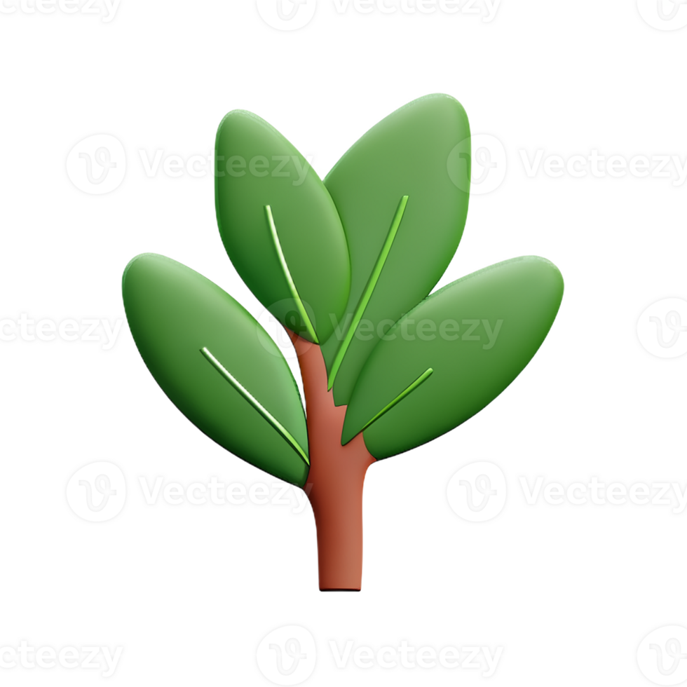 botanical 3d rendering icon illustration png